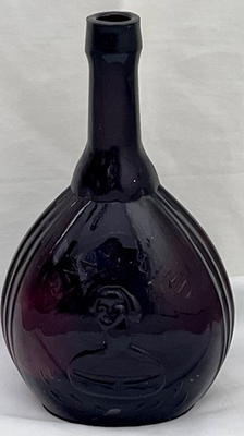 #ad #ad Fisherville Glass Works Jenny Lind Purple 9 1 4quot; x 5 1 2quot; Flask concave bottom $35.00
