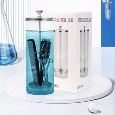 35oz Salon Disinfectant Jar Nail Barber Tool Soaking Container Tray