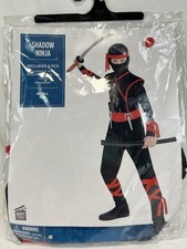 Youth Halloween Costume Shadow Ninja 3 Piece Size S 4-6 Years