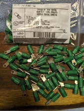 (100) 14RBC-6 Sta-Kon Ring Vinyl Insul. Terminal Connector #6 bolt 16-14 AWG T&B