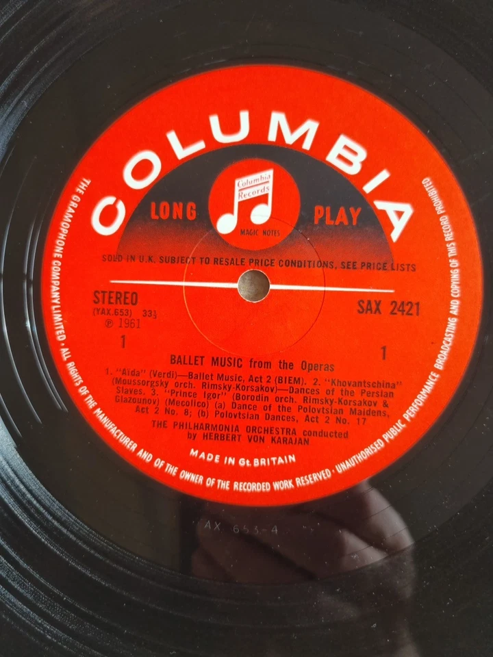 Philharmonia Orchestra - Ballet Music From The Operas Vinyl LP Columbia Repress - Image 4 of 4