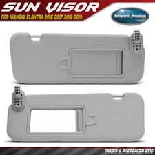 Pairs Gray Sun Visor with Mirror for Hyundai Elantra 2016-2019 85210-F0100TTX