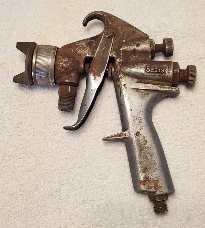 Vintage Aluminum Sears Pneumatic Air Spray Paint Gun Model 106.156230 Barn Find