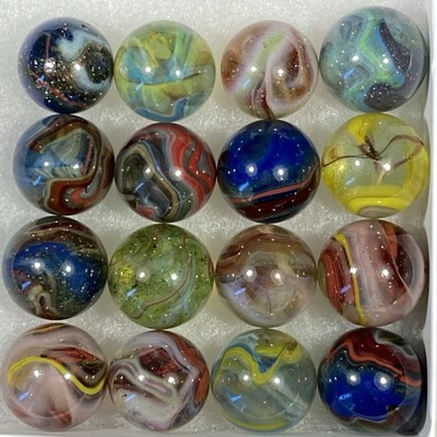 16 X D.A.S. Mixed Runs Marbles Oxblood Adventurine Lutz! Nice Boxed Beauties!  6