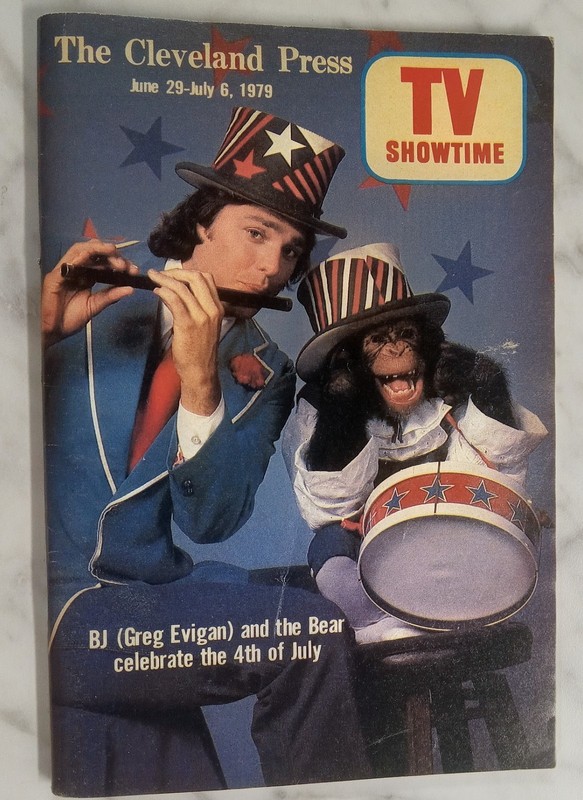 BJ AND THE BEAR Cleveland Press TV Showtime June - July 6th 1979 GREG EVIGAN