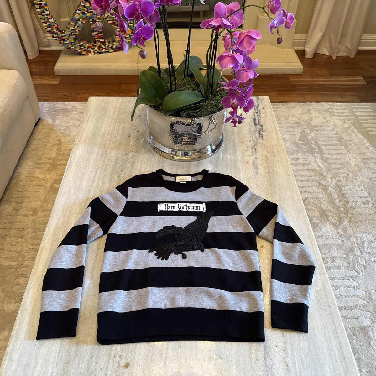 Knit Sweater Gucci Sweatshirt Stripe Giglio Gucci Sweatshirt Men