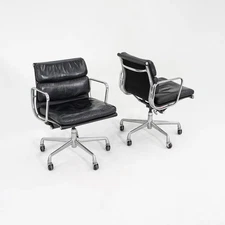 1989 Herman Miller Eames Soft Pad Management Desk Chairs in Black 5x Available