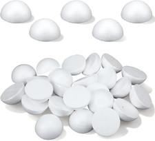 24 Pcs Half Foam Balls, 2 Inch White Foam Balls Half round Styrofoam Foams Ball