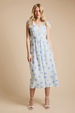 Dorothy Perkins Blue Midi Dress Womens Occasion Dresses