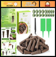121 Pack Seed Starter Pods Kit - 50 Grow Sponges, Labels, Tweezers & Tags for Hy 0.25 per gallon