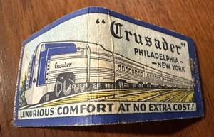 Reading Railroad Crusader Midget Matchbook - Rare Vintage
