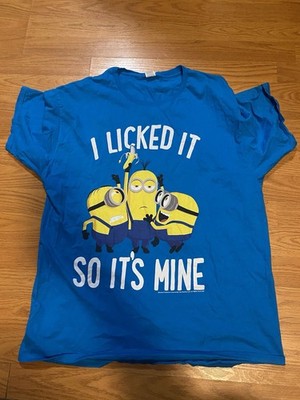 The Minions I Licked It So It's Mine Licensed Adult T-Shirt Size Large