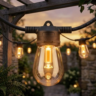 LED Lichterkette 16,8m LED RGBW Warmweiß Partylichterkette mit Stecker