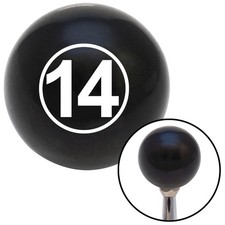 White Ball 14 Black Shift Knob W M16x1.5 Insert Shifter Auto Manual Custom