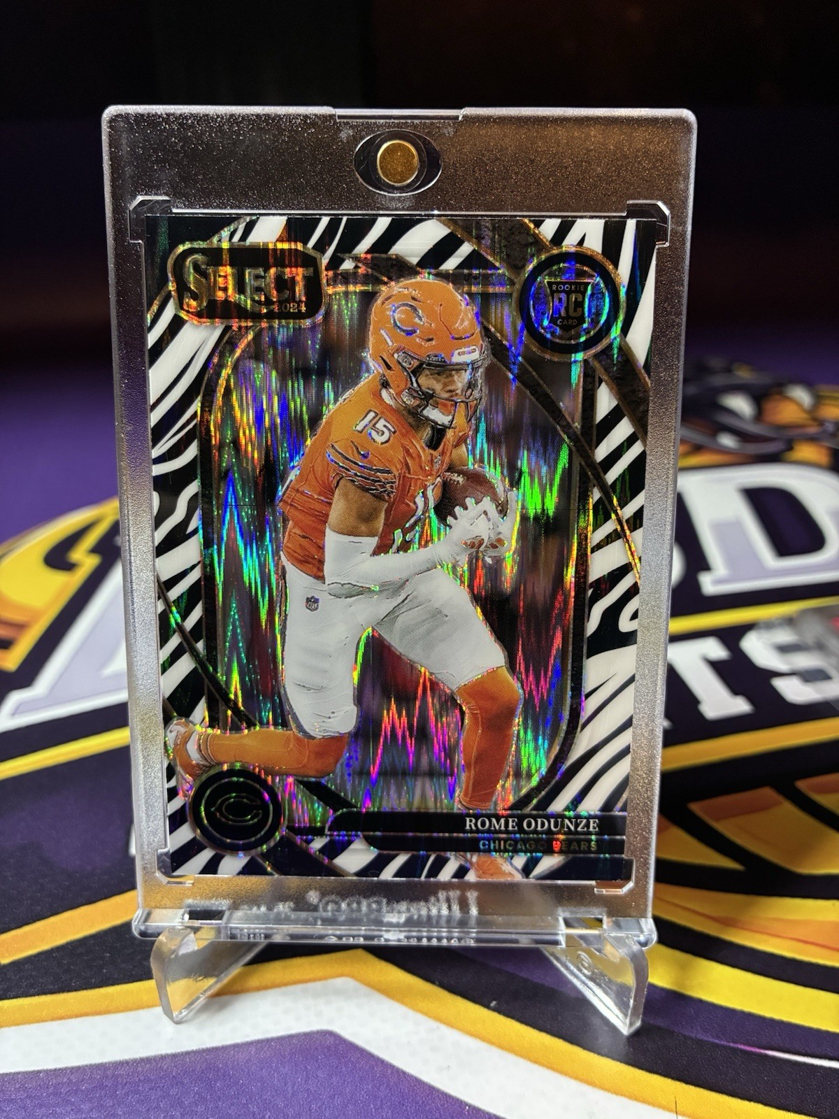 2024 Select Rome Odunze Club Level Zebra RC Rookie Silver SSP#236 MINT