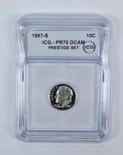 1987-S Roosevelt Dime Prestige Set PR70 DCAM ICG *5823