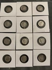 Lot of 12 Silver Dimes 90% Silver Mercury & Roosevelt 1926–1964 Mix  Circulated