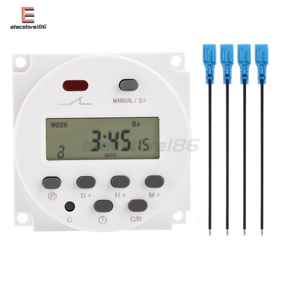DC12V 24V AC110V 220V Zeitschaltuhr Digital Programmierbare Steuerung Zeitrelais