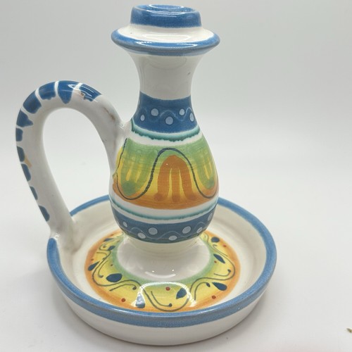 Casantonio Ceramic Finger Candle Holder Chamber stick Handpainted - Picture 8 of 15