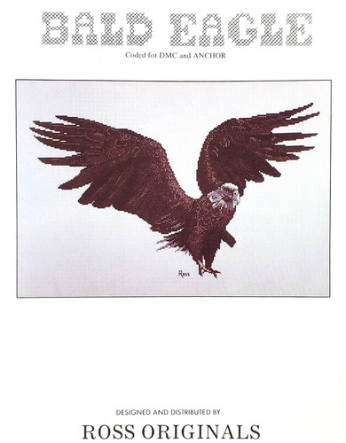 Ross Originals BALD EAGLE Cross Stitch Chart Leaflet Only bird of prey wildlife