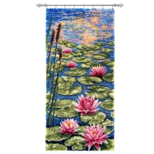 Herrschners® Water Lilies Kit & Hanger Latch Hook Kit