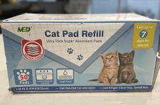 Cat Pad Refills for Litter Box Super Absorbent Pads 50 Count Odor Control Refill