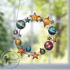 Acrylic Solar System Window Hanging: Galaxy Wall Decor