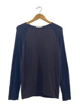 JOHN SMEDLEY Wool Crew Neck Knit with Raglan Sleeves, Size M, Wool, Brown