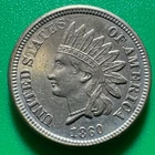1860 Round Bust Indian Cent C410