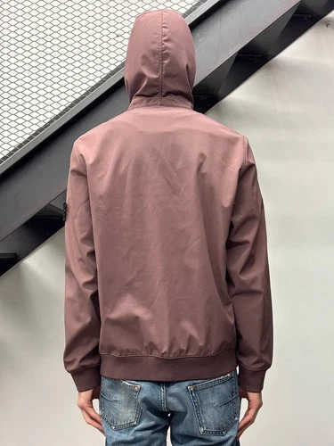 Stone Island Mauve Softshell Hooded Light Jacket (L) image 3