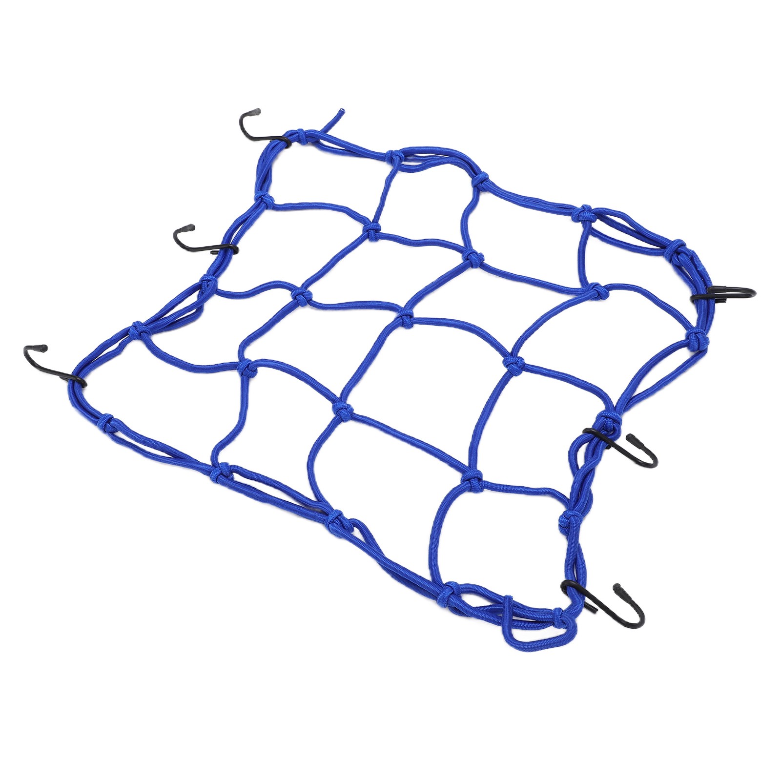 (Blue)Cargo Net Nylon Tough Elastic Luggage Net W/ Hooks For Road MountaiN|.
