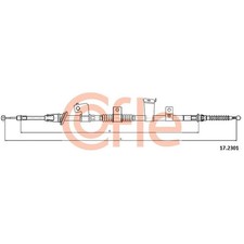 1x ORIGINAL® Cofle Seilzug, Feststellbremse Rechts für Citroën C4 AIRCROSS