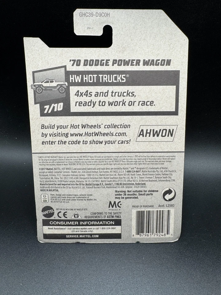 Dodge Power Wagon 152/250 Y Hot Wheels HW 2020 7/10 '70 Foto 3 de 3