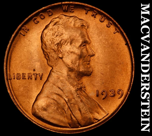 1939 Lincoln Wheat Cent- Choice Gem Brilliant Uncirculated Luster #J4278
