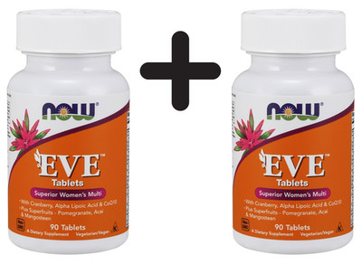 2 x NOW Foods Eve Superior Women's Multi - 90 tabs (305,28 EUR/kg)