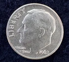 1962 Roosevelt Dime, silver, lots of luster, combined shipping, INV:2252