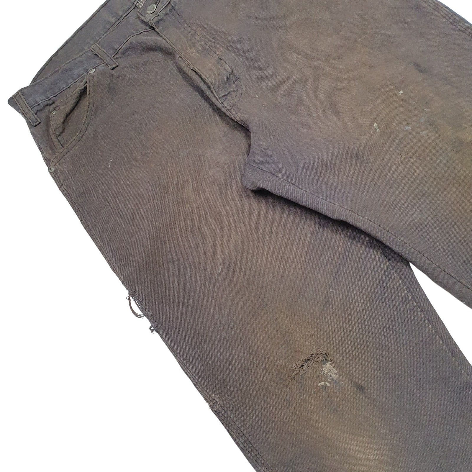 DICKIES Carpenter Workwear Trousers Cotton Brown Mens W38 L34 image 3