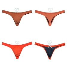 Swim Thong Men's Swimwear Drawstring 2 PCS String Briefs Male Pouch Slip Bikini