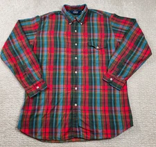 Vintage 80s Woolrich Flannel Shirt Mens XL Plaid Flannel Button Down Long Sleeve