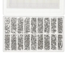 900 ASSORTED MICRO SCREW FOR WATCH,ELECTRONIC,GAMING CONSOLES STAINLESS STEEL
