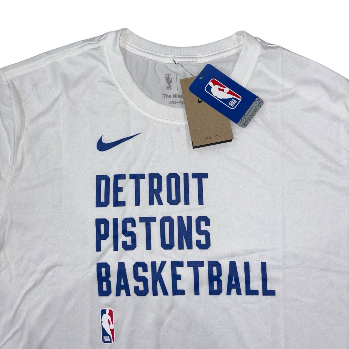 Nike Detroit Pistons Long Sleeve Warm Up Shooting Shirt PE, Size