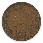 1875 Indian Head Cent VF details IHC 1c Penny