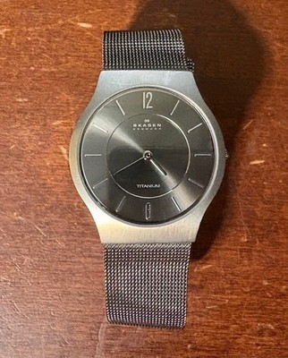 Skagen Denmark 233LTTM Titanium Ultra Slim Quartz Watch w/ Mesh Band - FREE SHIP