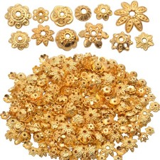 100g 250350 pcs Gold Bead Caps Metal Spacers Findings Bracelet/Necklace