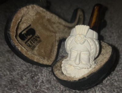 Vintage Meerschaum Sultan Hand Carved Intricate Detailed Turkish Tobacco Pipe