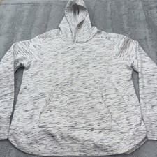 Tek Gear Ultrasoft Fleece Hoodie Sweatshirt Thumbholes Gray Women's Size XL