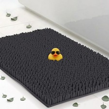 Small Chenille Bath Mats 25"x18", Plush Absorbent Bath Mats Quick Dry, Soft ...