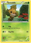 Pocket Scout - Sewaddle 5/119 Pokemon XY Phantom Forces Common NM