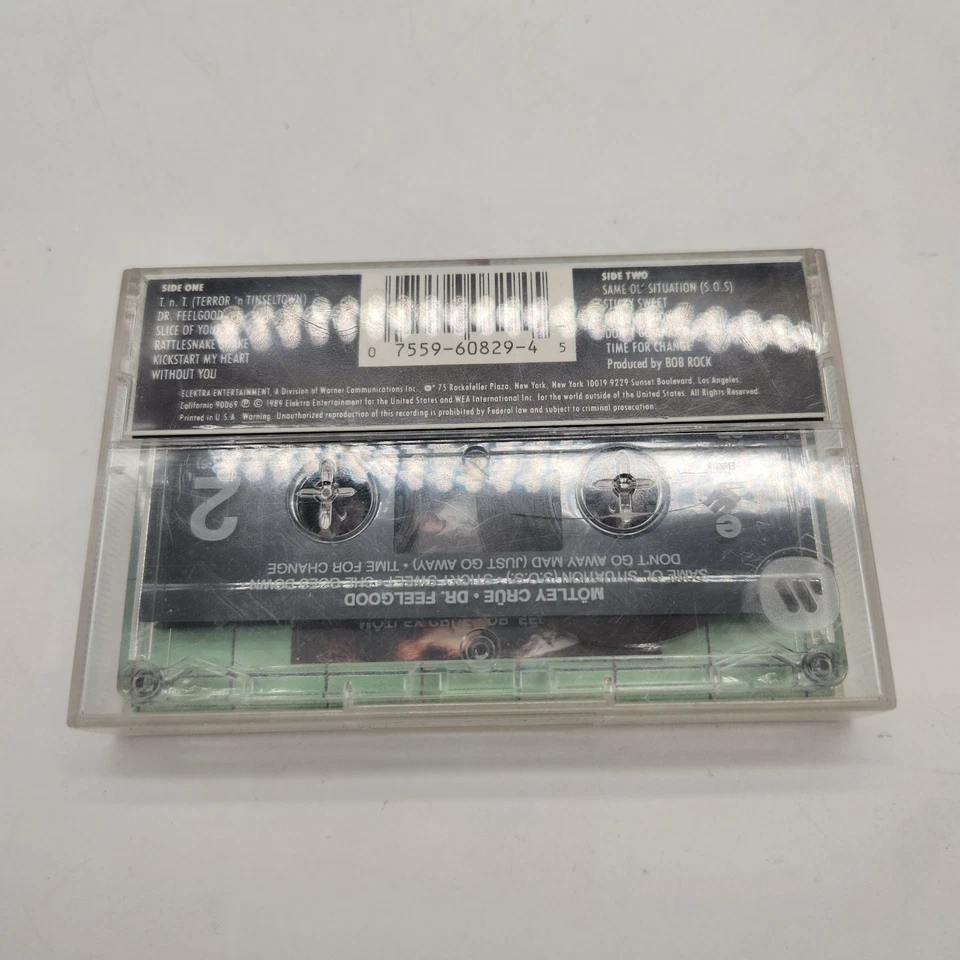 Mötley Crüe – Dr. Feelgood Cassette Tape 1989 Elektra Records Vintage Rock Foto 3 de 4