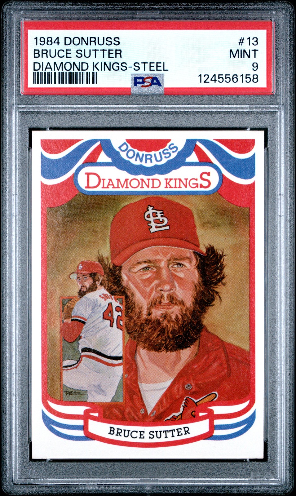 1984 Donruss #13 Bruce Sutter Diamond Kings Steel Cardinals PSA 9 MINT New Slab!